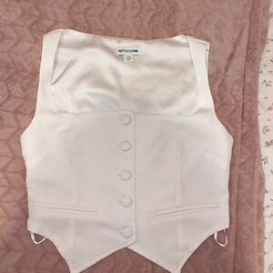 PrettyLittleThing Cream Buttoned Blouse